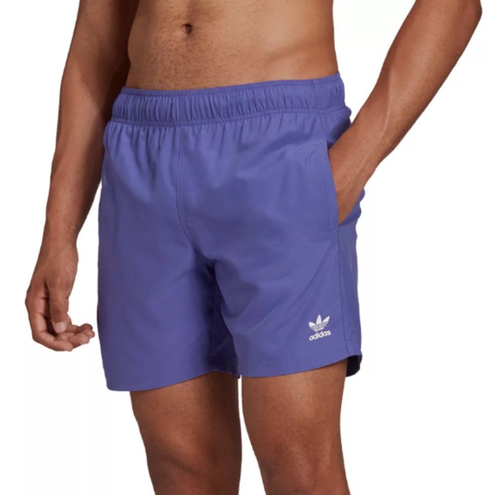 adidas Originals Adicolor Essentials Trefoil Swim Shorts Purple NEW